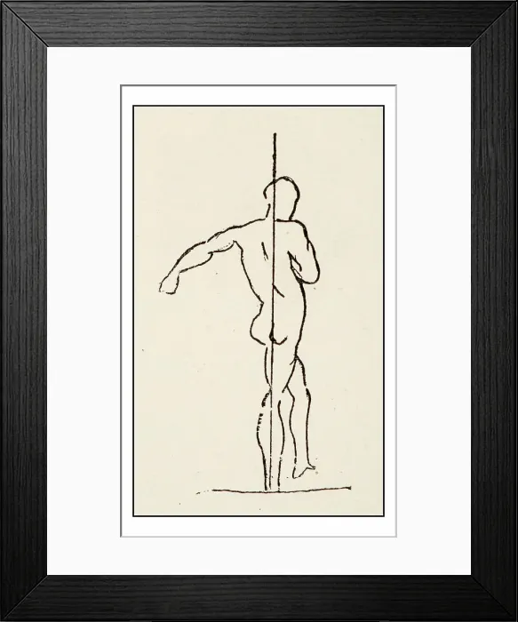 Framed Print : Leonardo's sketches and drawings: man sketch Framed Print : Leonardo's sketches and drawings: man sketch