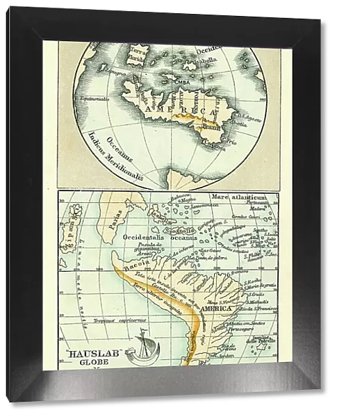 Antique Map by Leonardo Da Vinci
