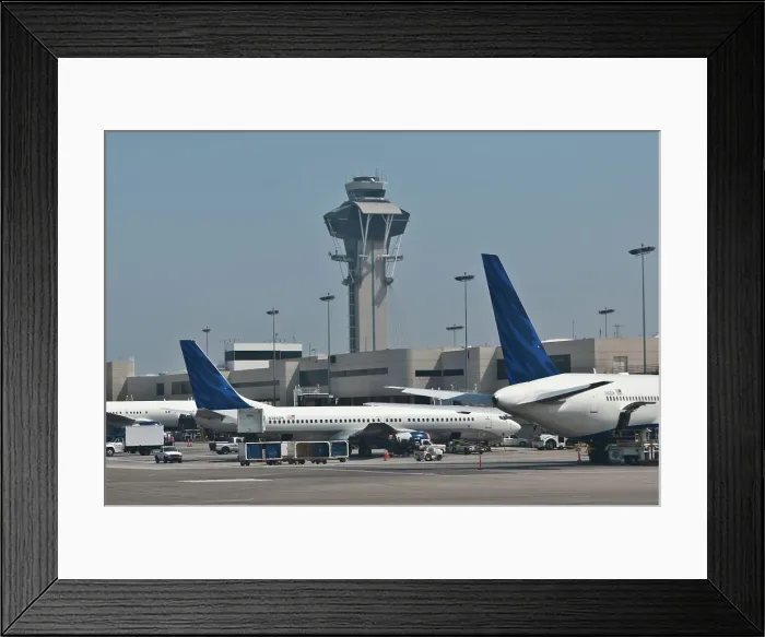 Framed Print : Control Tower and Boeing 737