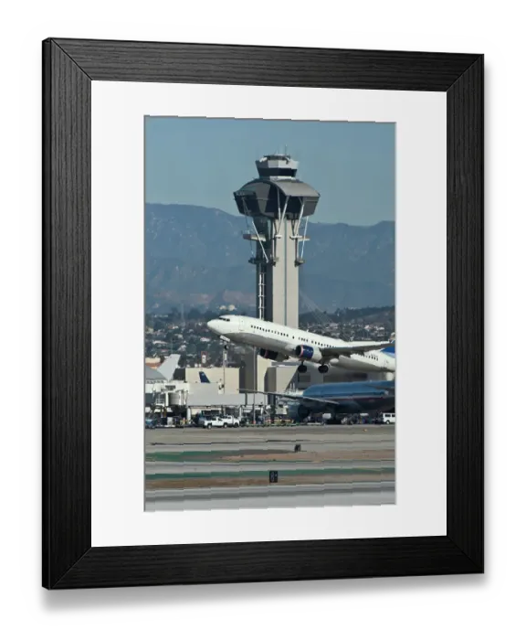Framed Print : Airport Control Tower and Boeing 737 Framed Print : Airport Control Tower and Boeing 737