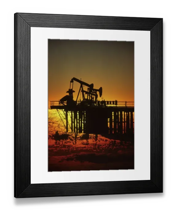 Framed Print : Oil Rig on Pier Framed Print : Oil Rig on Pier