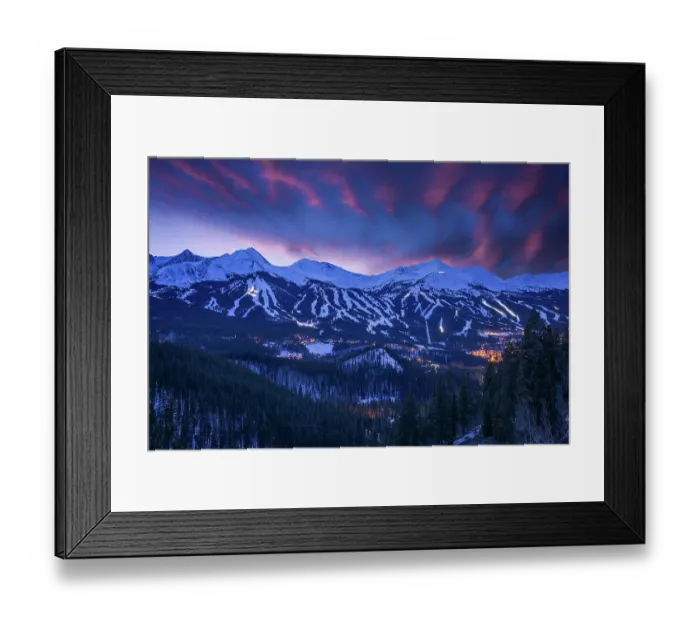 Framed Print : Sky Slopes at Breckenridge Ski Resort in the Evening Framed Print : Sky Slopes at Breckenridge Ski Resort in the Evening