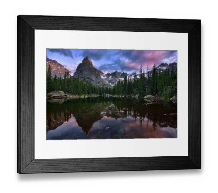 Framed Print : Lone Eagle Peak Reflection at Dusk Framed Print : Lone Eagle Peak Reflection at Dusk
