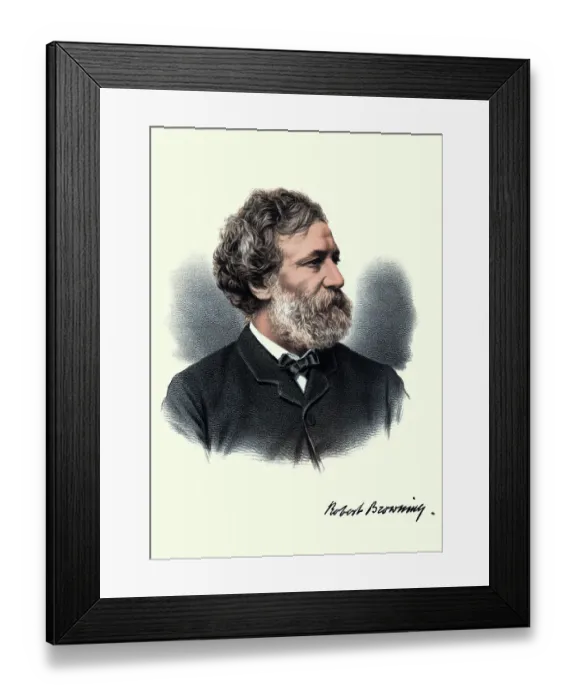 Framed Print : Eminent Victorians - Portrait of Robert Browning Framed Print : Eminent Victorians - Portrait of Robert Browning