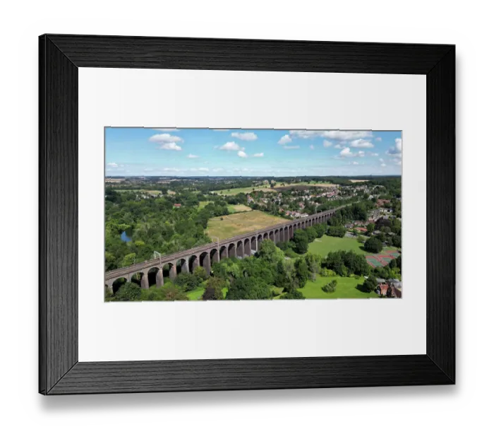 Framed Print : The Digswell Viaduct Aerial View Framed Print : The Digswell Viaduct Aerial View