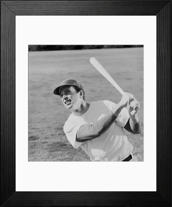 Framed Print : Baseball player swinging baseball bat Framed Print : Baseball player swinging baseball bat