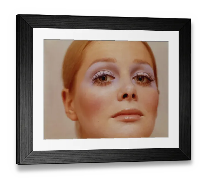 Framed Print : Woman with eyeshadow, portrait, close-up Framed Print : Woman with eyeshadow, portrait, close-up