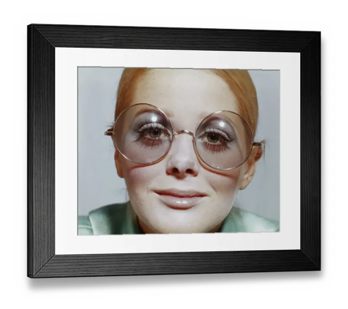 Framed Print : Woman wearing spectacles, portrait
