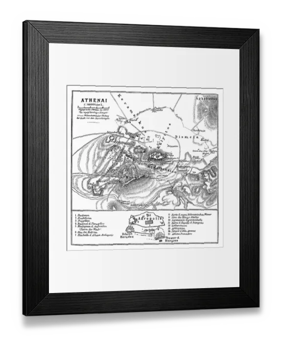 Framed Print : Plan of Athens Framed Print : Plan of Athens