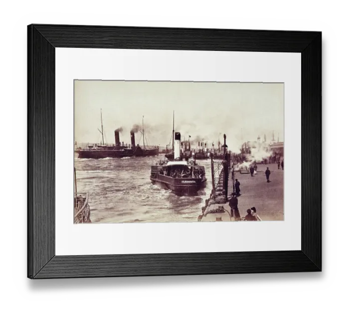Framed Print : Liverpool, George's Landing Stage, 1883 Framed Print : Liverpool, George's Landing Stage, 1883
