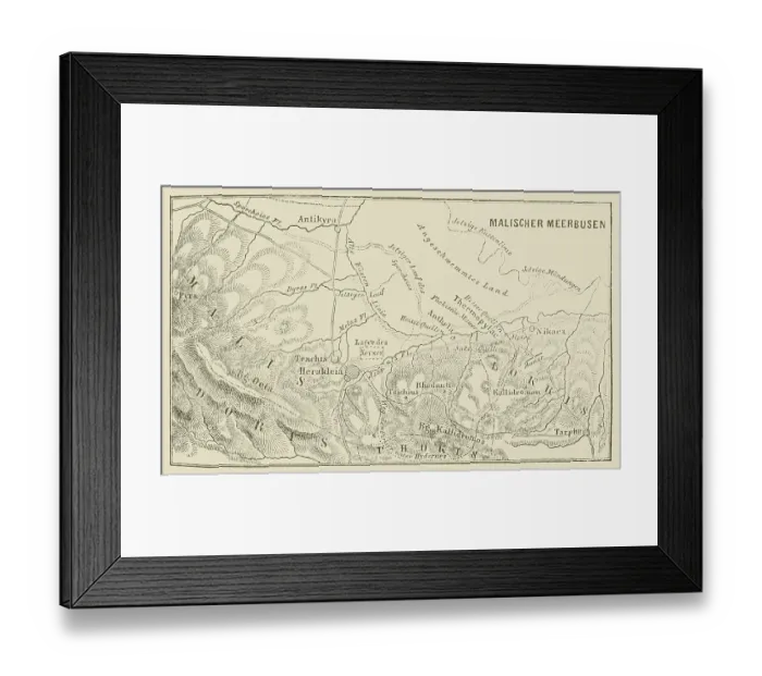 Framed Print : Map of Thermopylae Framed Print : Map of Thermopylae