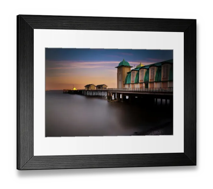 Framed Print : Penarth Pier Dusk View Framed Print : Penarth Pier Dusk View