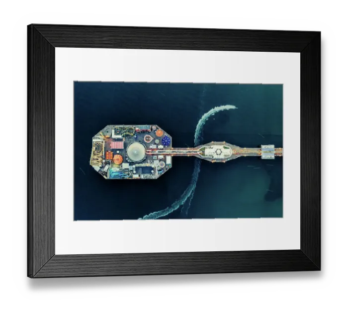 Framed Print : An aerial view of Brighton Pier - stock photo Framed Print : An aerial view of Brighton Pier - stock photo