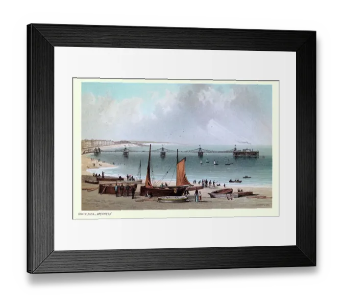 Framed Print : Royal Suspension Chain Pier, Brighton, Victorian, 19th Century Framed Print : Royal Suspension Chain Pier, Brighton, Victorian, 19th Century