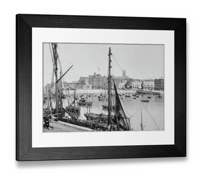 Framed Print : Antique photograph of seaside towns of Great Britain and Ireland: Margate Framed Print : Antique photograph of seaside towns of Great Britain and Ireland: Margate
