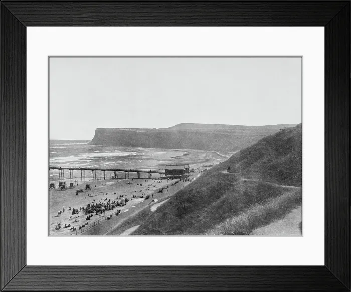 Framed Print : Antique photograph of seaside towns of Great Britain and Ireland: Saltburn Framed Print : Antique photograph of seaside towns of Great Britain and Ireland: Saltburn
