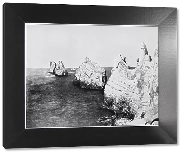 Antique photograph of seaside towns of Great Britain and Ireland: The Needles