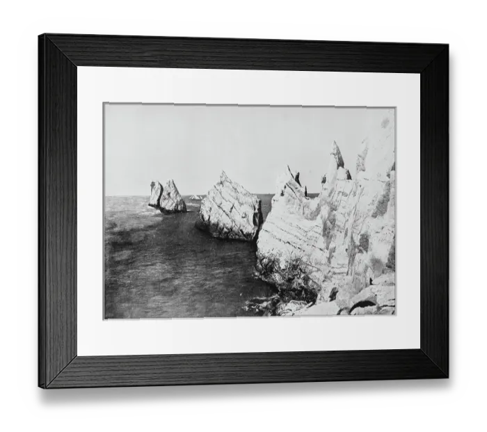 Framed Print : Antique photograph of seaside towns of Great Britain and Ireland: The Needles Framed Print : Antique photograph of seaside towns of Great Britain and Ireland: The Needles
