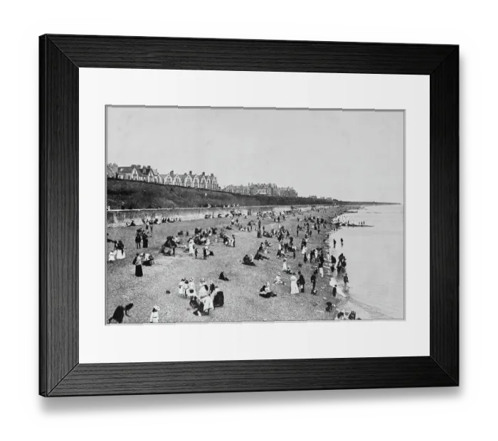 Framed Print : Antique photograph of seaside towns of Great Britain and Ireland: Clacton on sea