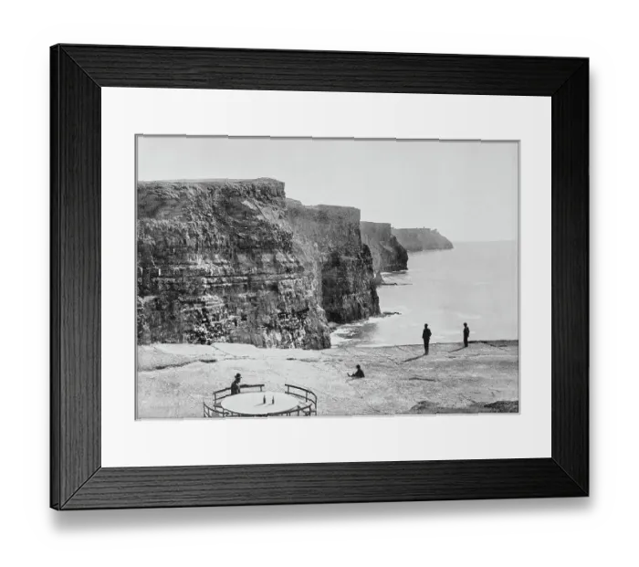 Framed Print : Antique photograph of seaside towns of Great Britain and Ireland: Cliffs of Moher