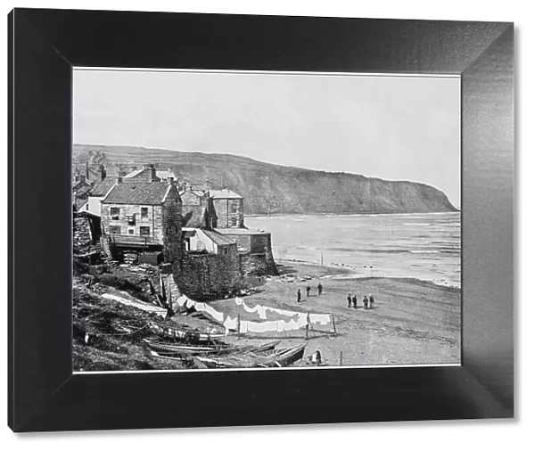 Antique photograph of seaside towns of Great Britain and Ireland: Robin Hood's Bay