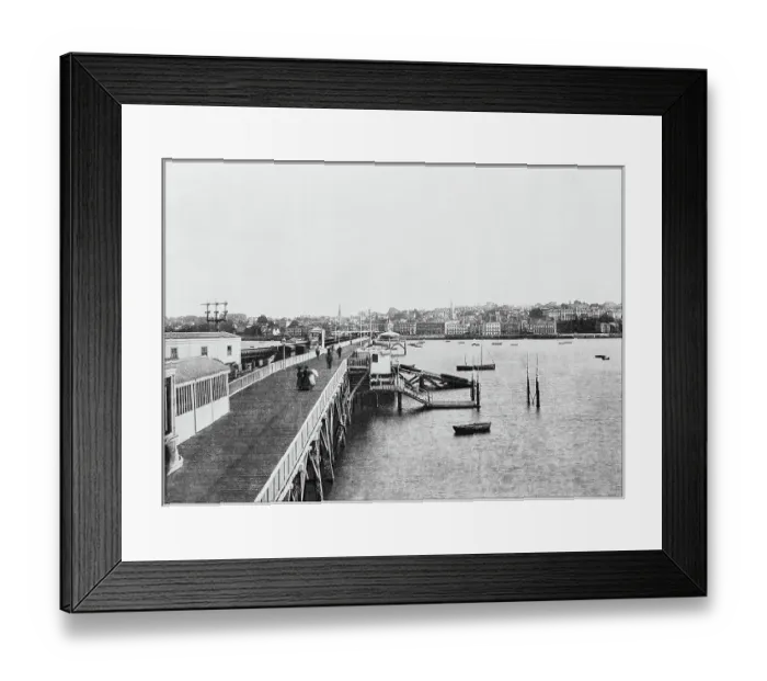 Framed Print : Antique photograph of seaside towns of Great Britain and Ireland: Ryde Framed Print : Antique photograph of seaside towns of Great Britain and Ireland: Ryde
