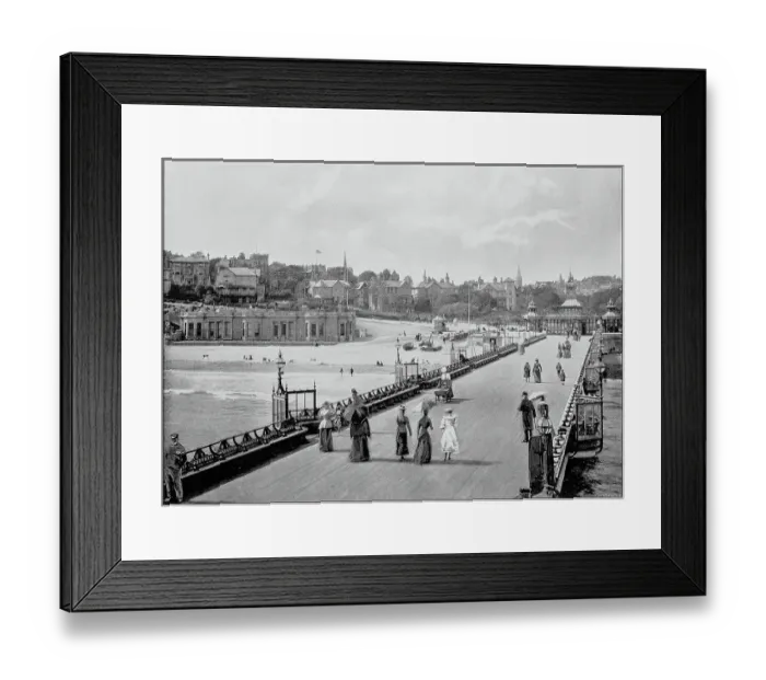 Framed Print : Antique black and white photograph of England and Wales: Bournemouth Framed Print : Antique black and white photograph of England and Wales: Bournemouth