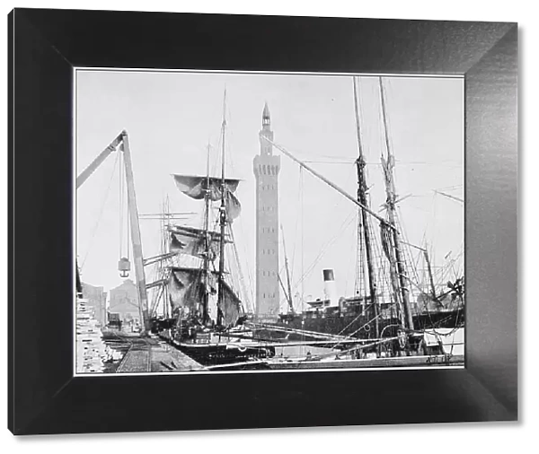 Antique photograph of seaside towns of Great Britain and Ireland: Grimsby