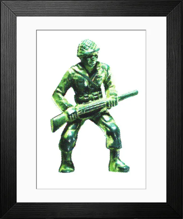 Framed Print : Plastic Toy Soldier