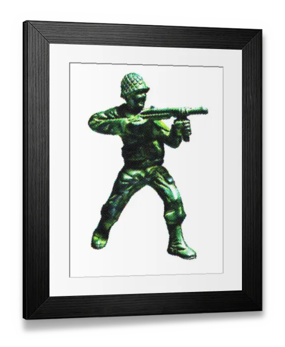Framed Print : Plastic Toy Soldier