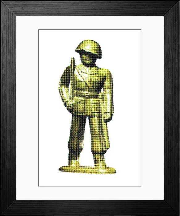 Framed Print : Plastic Toy Soldier