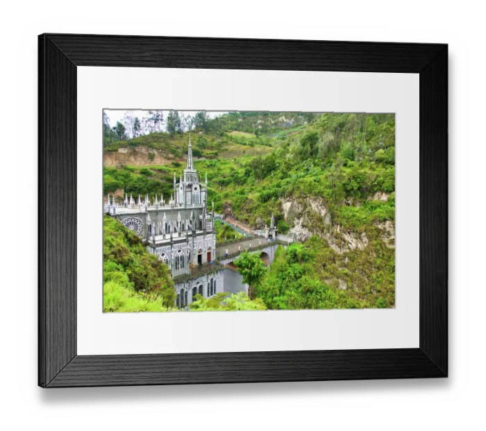 Framed Print : Las Lajas Santuary in Colombia Framed Print : Las Lajas Santuary in Colombia