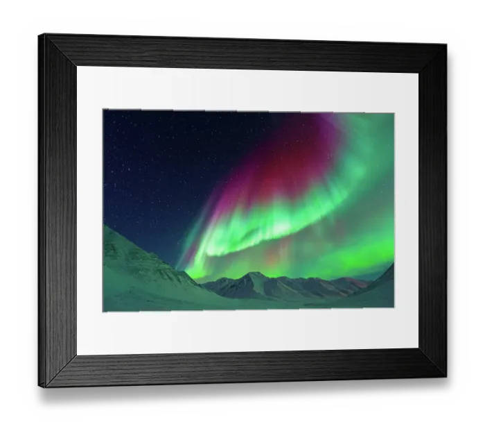 Framed Print : Strong Aurora Borealis - Alaska, USA Framed Print : Strong Aurora Borealis - Alaska, USA