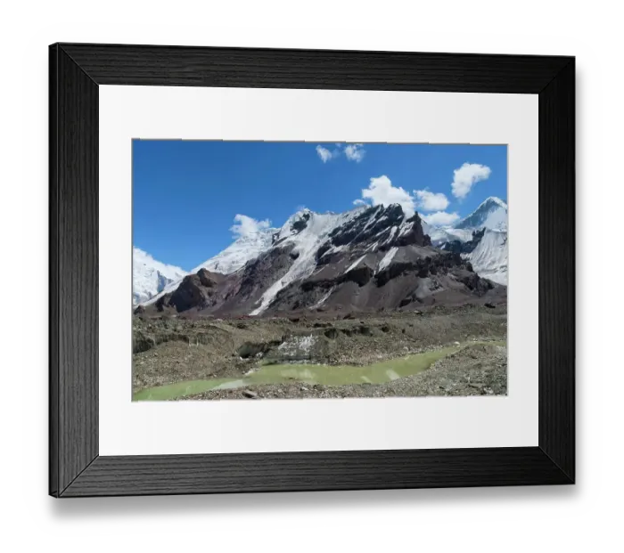 Framed Print : Engilchek Glacier and Khan Tengri Mountain, Central Tian Shan Mountain range, Border of Kyrgyzstan and China, Kyrgyzstan Framed Print : Engilchek Glacier and Khan Tengri Mountain, Central Tian Shan Mountain range, Border of Kyrgyzstan and China, Kyrgyzstan