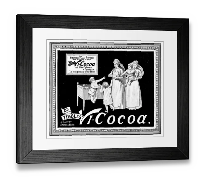 Framed Print : Antique image from British magazine: Vi-Cocoa Framed Print : Antique image from British magazine: Vi-Cocoa