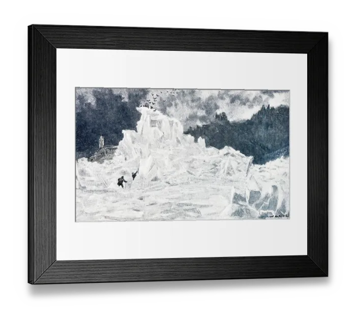 Framed Print : The Danube in ice, ice thrust near Durrenstein Framed Print : The Danube in ice, ice thrust near Durrenstein