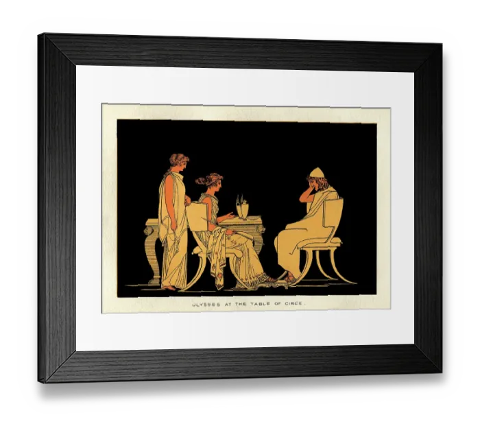 Framed Print : Ulysses at the table of Circe