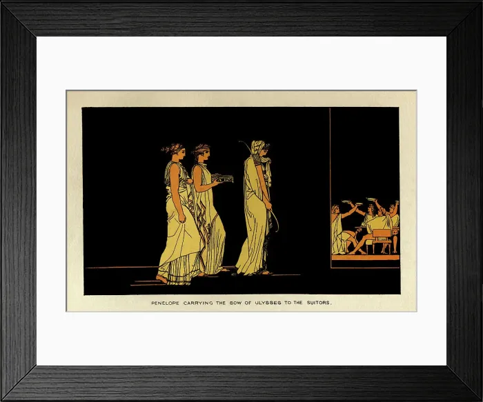 Framed Print : Penelope carrying the bow of Ulysses to the suitors Framed Print : Penelope carrying the bow of Ulysses to the suitors