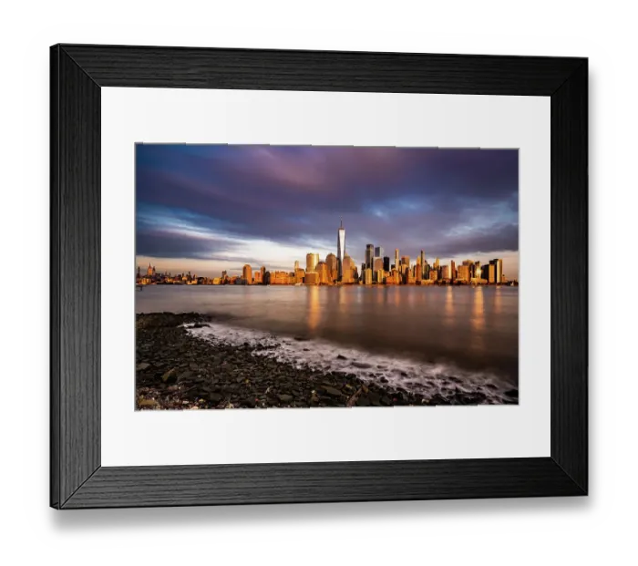 Framed Print : Lower Manhattan skyline at sunset Framed Print : Lower Manhattan skyline at sunset