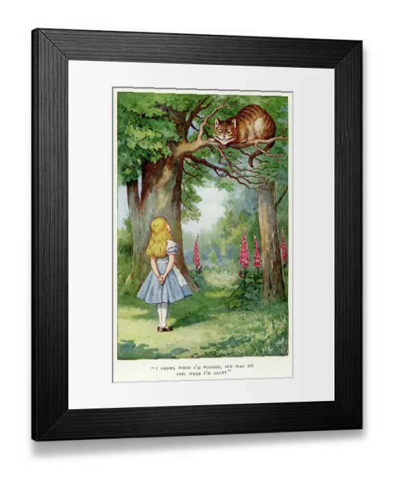 Framed Print : Alice and the Cheshire Cat Framed Print : Alice and the Cheshire Cat
