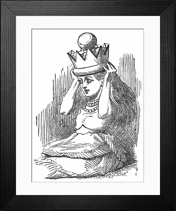 Framed Print : Alice Being Crowned Queen in Through the Looking-Glass