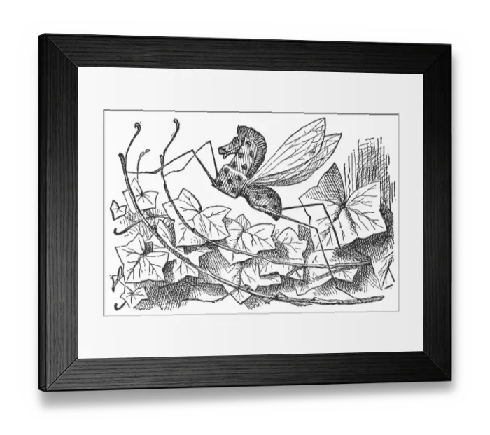 Framed Print : Rocking Horse Fly in Through the Looking-Glass