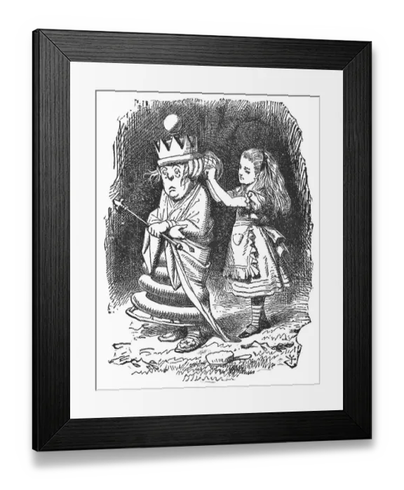 Framed Print : Alice Talking to the White Queen in Through the Looking-Glass