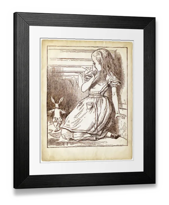Framed Print : The Pool of Tears Alice in Wonderland Framed Print : The Pool of Tears Alice in Wonderland