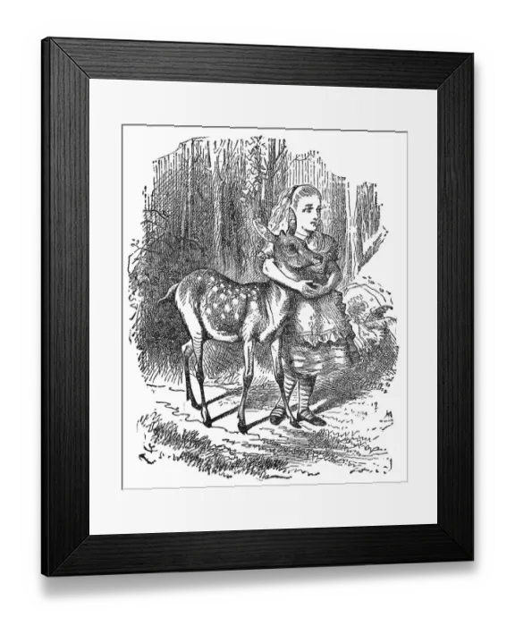 Framed Print : Alice in the Wood Where Things Have No Names in Through the Looking-Glass Framed Print : Alice in the Wood Where Things Have No Names in Through the Looking-Glass