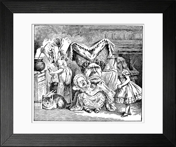 Framed Print : Alice and the Red Queen Framed Print : Alice and the Red Queen