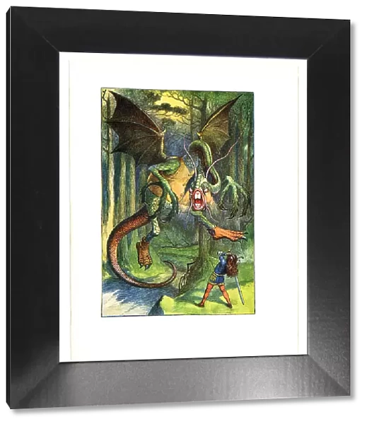 Jabberwocky illustration, (Alice's Adventures in Wonderland)
