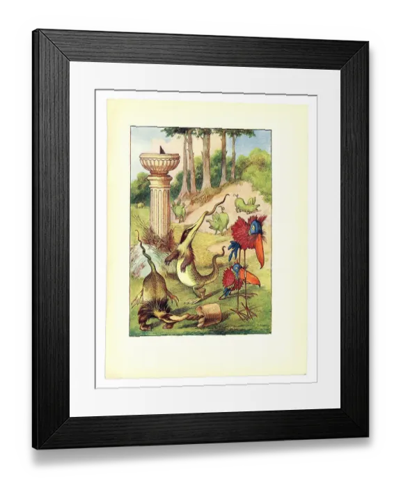 Framed Print : Slithy Toves illustration, (Alice's Adventures in Wonderland) Framed Print : Slithy Toves illustration, (Alice's Adventures in Wonderland)