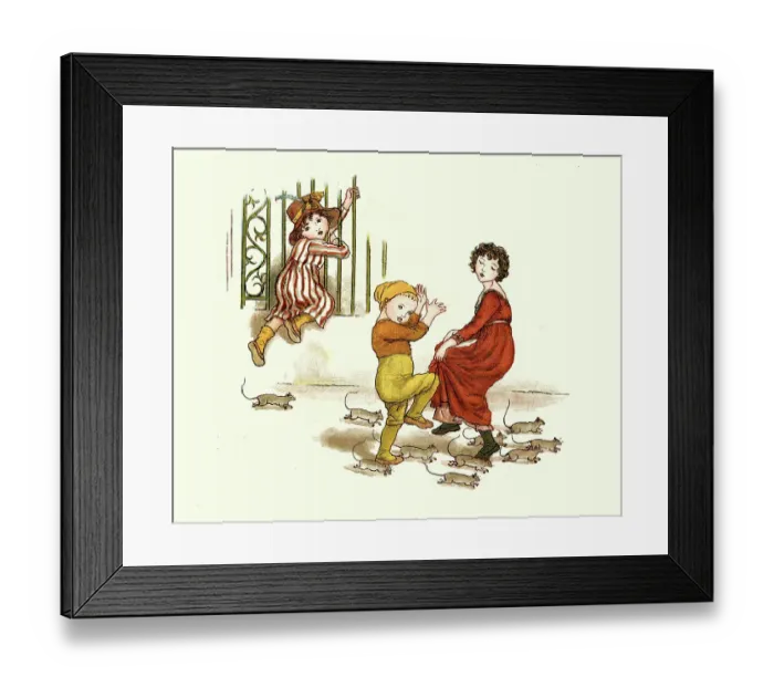 Framed Print : The Pied Piper of Hamelin Children and the rats Framed Print : The Pied Piper of Hamelin Children and the rats