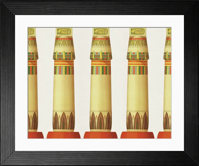 Framed Print : Traditional Egyptian Columns Framed Print : Traditional Egyptian Columns